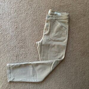 J Jill Jeans Womens 8 Petite 32x29 High Rise Straight Leg Ankle Tan Beige